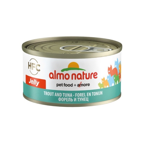 Almo Nature Legend Adult Cat Trout&Tuna консервированный корм с цельными кусочками форели и тунца в бульоне для взрослых кошек - 70 г фото 2
