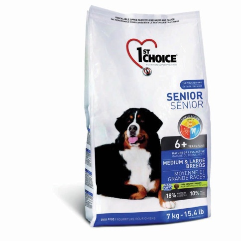 1st Choice Senior для пожилых собак средних и крупных пород с курицей - 7 кг фото 2