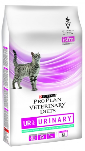 Pro Plan Veterinary Diets Feline UR Urinary with Ocean Fish dry для взрослых кошек при болезнях нижних отделов мочевыводящих путей c океанической рыбой - 1.5 кг фото 1