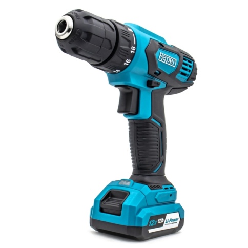 Дрель аккумуляторная ВАРЯГ ДА-12/1 (12В, пат10мм, 2 скорости, 28Нм, АКБ Li-ion 2,0Ач) кейс, 1 АКБ, З/У (1/8) фото 1