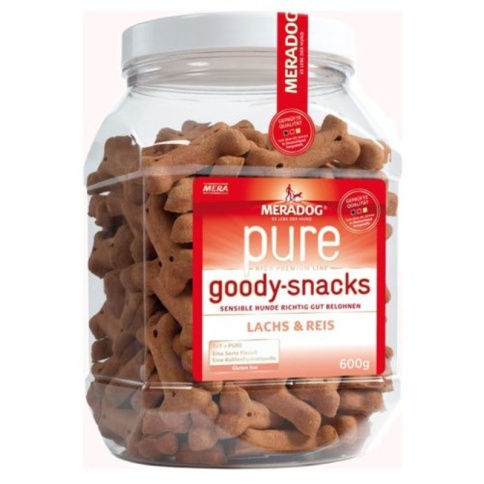 Лакомство Meradog Goody для собак с проблемами в питании и/или аллергиями с лососем и рисом - 0,6 кг фото 2