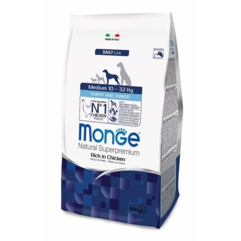 Monge Puppy Medium сухой корм для щенков средних пород с курицей 800 гр фото 2