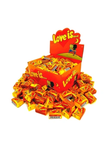 Жев. резинка "Love is" со вк. апельсина и ананаса 4,2г фото 1