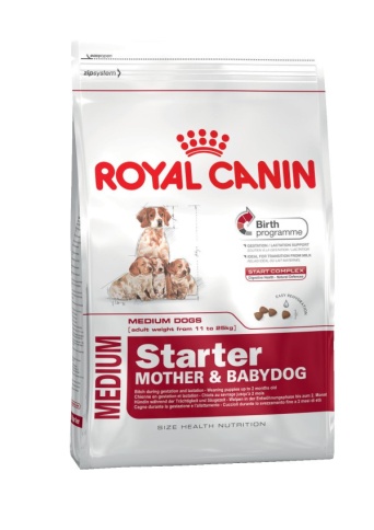 Royal Canin Medium Starter Mother Babydog сухой корм для щенков средних пород в период отъема до 2 - месячного возраста, беременных и кормящих сук - 12 кг фото 1