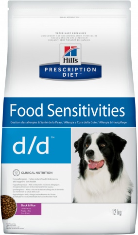 Hill's Prescription Diet d/d Food Sensitivities сухой диетический корм для собак для поддержания здоровья кожи и при пищевой аллергии с уткой и рисом - 12 кг фото 1