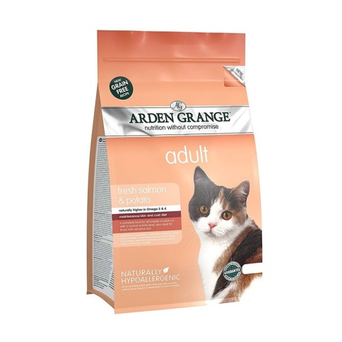 Arden Grange Adult Fresh Salmon & Potato беззерновой с лососем и картофелем для кошек - 4 кг фото 2