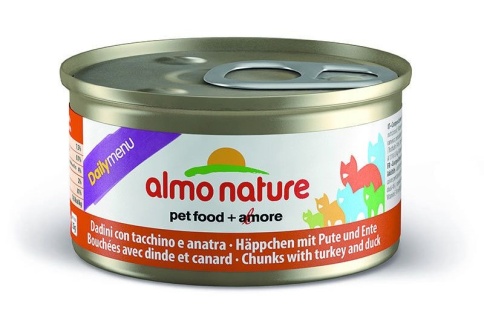 Almo Nature Daily Menu Adult Cat Turkey & Duck консервы для взрослых кошек меню с индейкой и уткой - 85 г фото 1