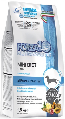 Forza10 Diet из морской рыбы с микрокапсулами - 1,5 кг фото 1