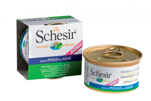 Schesir для котят с цыпленком и алое - 85 г фото 1