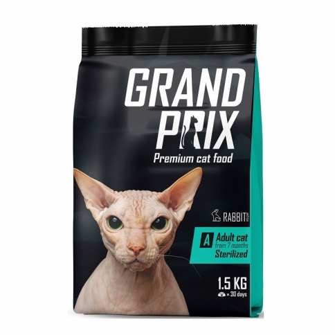 Grand Prix Adult Sterilized Сухой корм для кошек с кроликом - 1,5 кг фото 1