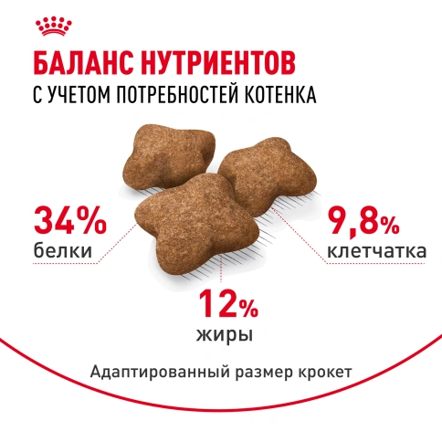 Сухой Корм Royal Canin  KITTEN STERILISED (КИТТЕН СТЕРИЛАЙЗД)Питание для стерилизованных котят с момента операции до 12 месяцев, 2 кг фото 4