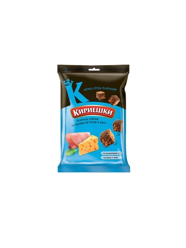 Сухарики соленые "Кириешки" со вкусом ветчины и сыра 100 г фото 1