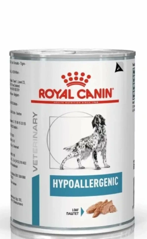 Влажный диетический корм Royal Canin Hypoallergenic Canine для собак при пищевой аллергии, паштет, 400 г х 12 шт фото 1