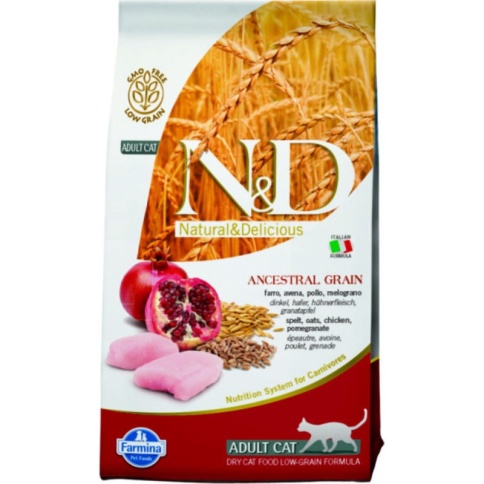 Farmina N&D Low-Grain Feline Chicken & Pomegranate Adult - 10 кг фото 2