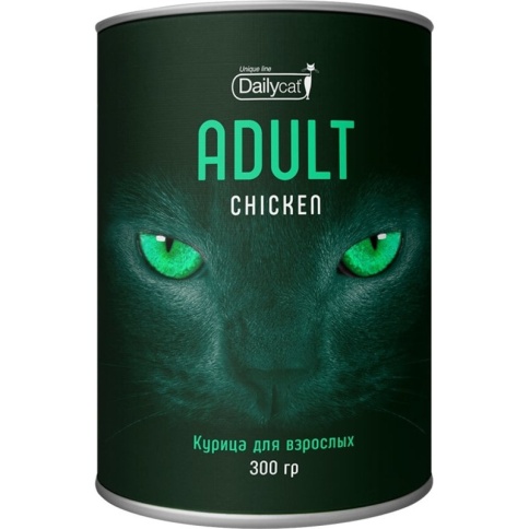 Сухой корм Dailycat Unique line Adult для взрослых кошек с курицей - 300 г фото 1