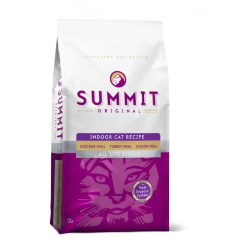 Summit Holistic Original 3 Meat, Indoor Cat Recipe CF сухой корм холистик с цыпленком, лососем и индейкой для домашних котят и кошек - 6.8 кг фото 2