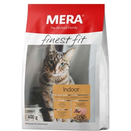 Mera Finest Fit Indoor сухой корм для взрослых кошек, живущих в помещении, с курицей - 400 г фото 1
