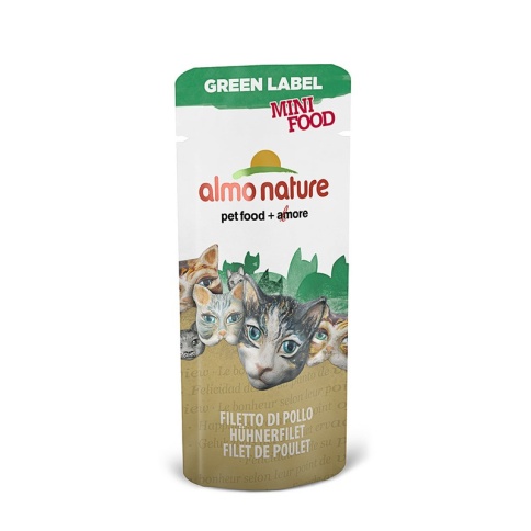 Almo Nature Green Label Cat Mini Food Chicken Fillet 3 г х 100 шт фото 2