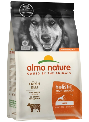 Сухой корм Almo Nature для взрослых собак крупных пород со свежей говядиной и коричневым рисом, 2 кг фото 1
