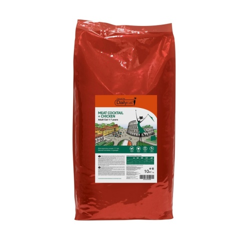 Dailycat Casual Line Meat Cocktail with Chicken корм для кошек мясной коктейль с курицей 10 кг фото 1