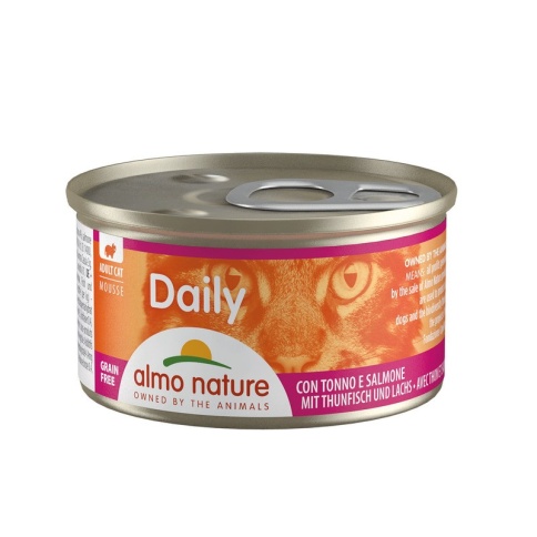 Almo Nature Daily Menu Adult Cat Mousse Tuna & Salmon консервы нежный мусс для взрослых кошек меню с тунцом и лососем - 85 г фото 2