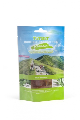 Titbit вяленые лакомства филе куриное Classic 50 г фото 1
