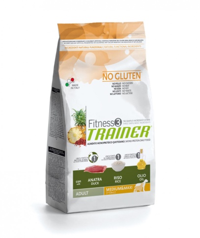 Trainer Fitness3 No Gluten Medium/Maxi Adult Duck and Rice - 3 кг фото 1