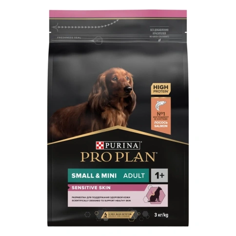 Сухой корм Purina Pro Plan Adult Small & Mini Sensitive Skin для собак мелких и карликовых пород, лосось и рис, 700 г фото 1