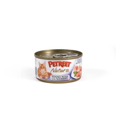Влажный корм Petreet для кошек с кусочками розового тунца с макрелью - 70 г фото 2