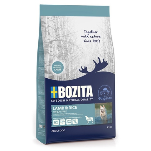 Bozita Wheat Free сухой беззерновой корм для взрослых собак с ягненком и рисом 3.5 кг фото 2