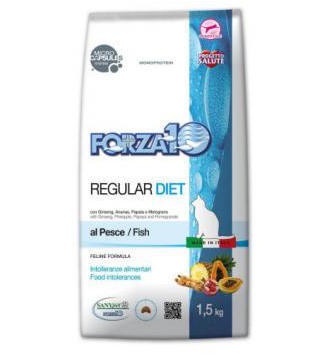 Forza10 Diet для взрослых кошек из океанической рыбы, при аллергии и повышенной чувствительности к животным белкам - 1.5 кг фото 1