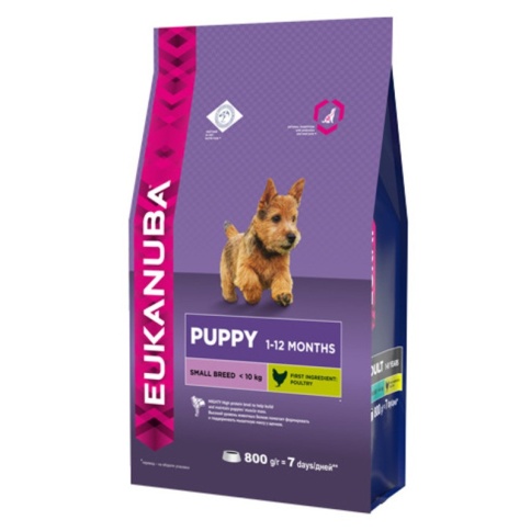 Eukanuba сухой корм для щенков мелких пород с курицей - 800 гр фото 2