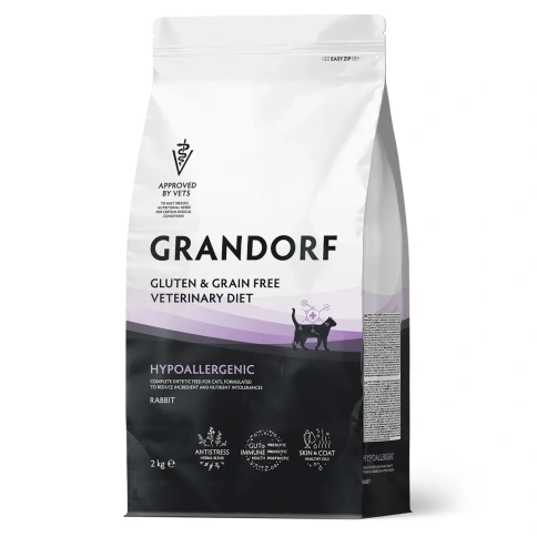 Сухой корм Grandorf Veterinary Hypoallergenic для кошек при пищевой непереносимости, 2 кг фото 1