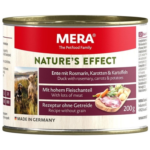 Mera Narures Effect Nassfutter консервы для собак утка с розмарином, морковью и картофелем - 200 г фото 1