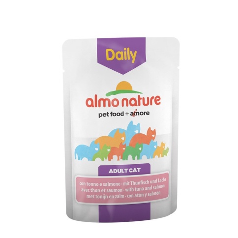 Almo Nature Daily Menu Adult Cat Tuna & Salmon паучи для взрослых кошек с тунцом и лососем - 70 г фото 2