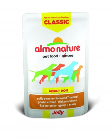 Almo Nature Classic Adult Dog Chicken & Tuna Jelly паучи для взрослых собак с курицей и тунцом в желе - 70 г фото 1