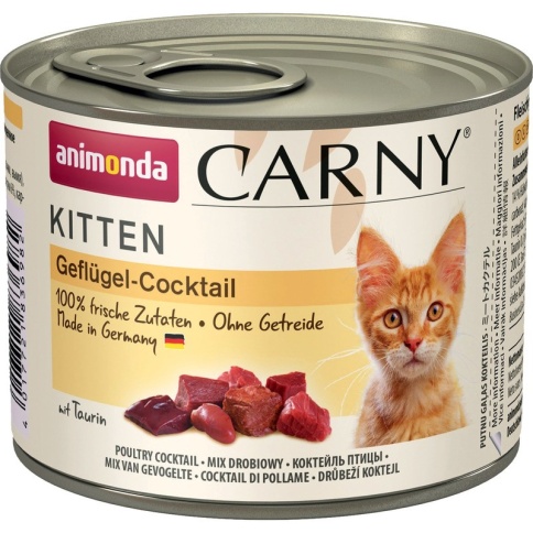 Animonda Консервы Carny Kitten коктейль из мяса птицы для котят - 200 г фото 2
