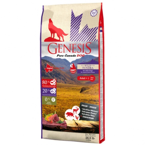 Genesis Pure Canada Wild Taiga Soft с повышенной влажностью для взрослых собак всех пород с мясом дикого кабана, северного оленя и курицы - 11.79 кг фото 1