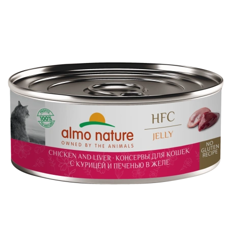 Влажный корм Almo Nature для кошек с курицей и печенью в желе, 100 г фото 1