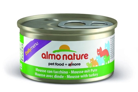 Almo Nature Daily Menu Adult Cat Mousse Turkey консервы нежный мусс для взрослых кошек меню с индейкой - 85 г фото 1