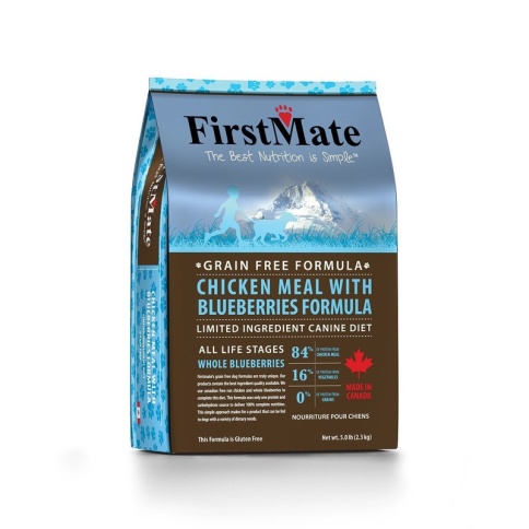 FirstMate Chicken Meal With Blueberries сухой беззерновой корм для взрослых собак всех пород с курицей и голубикой - 2,3 кг фото 1
