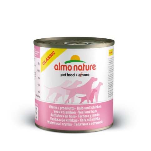 Almo Nature Classic Dog Veal & Ham консервы для собак с телятиной и ветчиной в собственном бульоне - 290 г фото 1