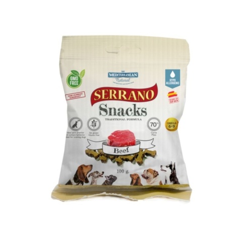 Serrano Snacks лакомство для собак, снеки из говядины - 100 г фото 1