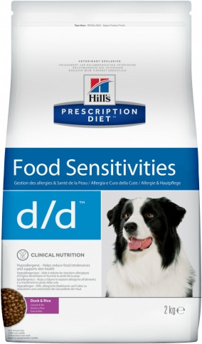Hill's Prescription Diet d/d Food Sensitivities корм для собак диета для поддержания здоровья кожи и при пищевой аллергии утка и рис 2 кг фото 1