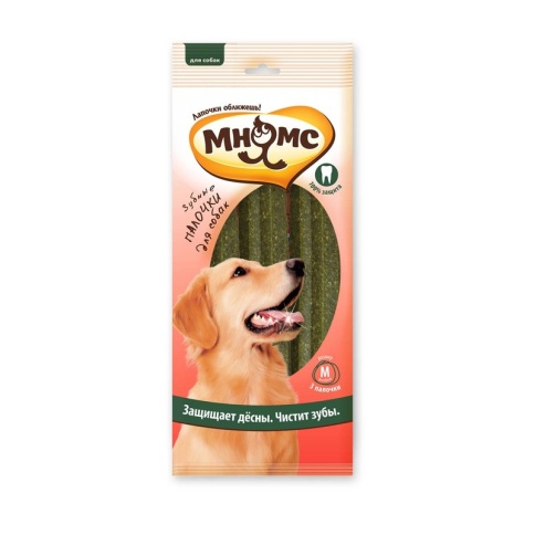 Мнямс Зубные палочки для собак размер M, 3 шт х 65 г 17,5 см фото 2