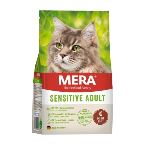 Mera Cats Sensitive Chicken & Insects сухой корм для кошек с чувствительным пищеварением с белком насекомых - 400 г фото 1