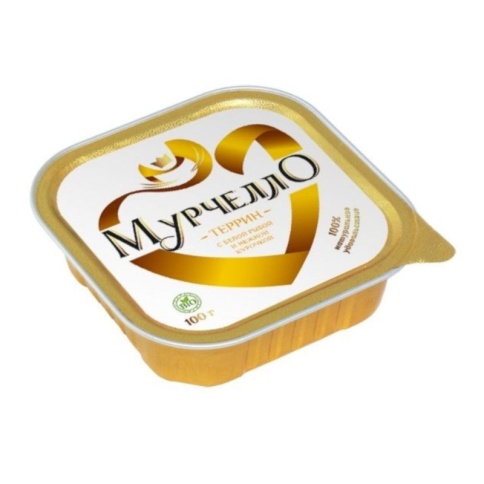 Мурчелло влажный корм для кошек террин с белой рыбой и нежной курочкой 100 г фото 1