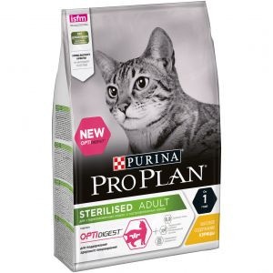 Pro Plan Cat Adult Sterilised сухой корм для стерилизованных кошек с курицей - 3 кг фото 1