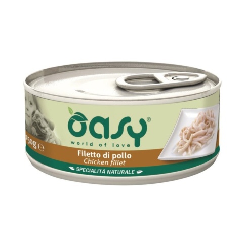 Oasy Wet dog Specialita Naturali Chicken дополнительное питание для взрослых собак с курицей в консервах - 150 г (1 шт) фото 1
