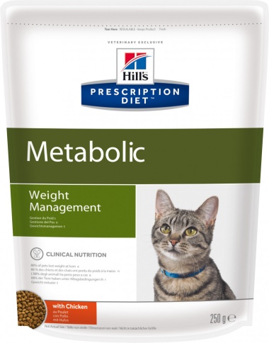 Hill's Prescription Diet Metabolic Weight Management сухой диетический корм для кошек для достижения и поддержания оптимального веса с курицей - 250 гр фото 1
